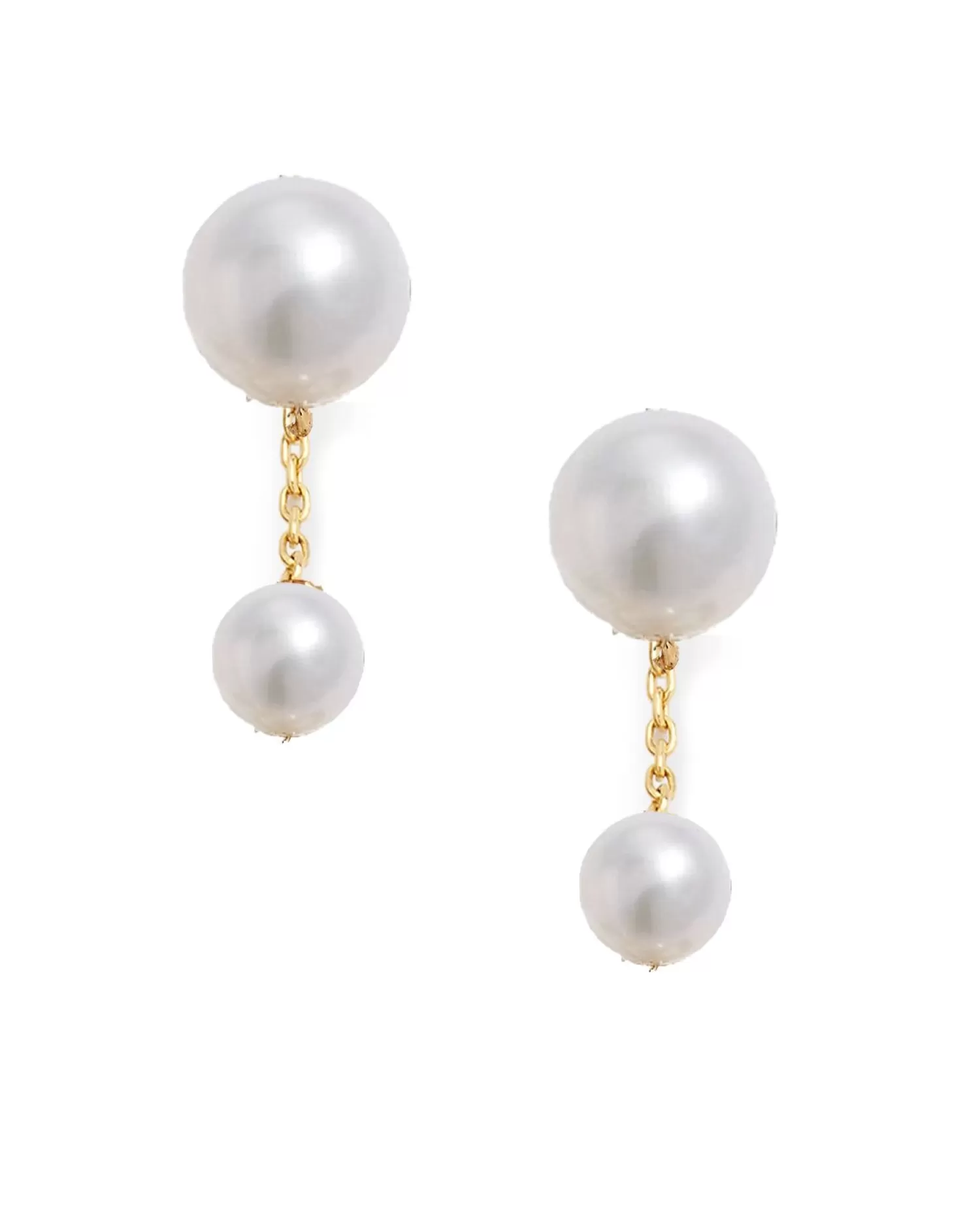 The Alkemistry Poppy Finch - 14Ct Gold, Short Pearl Duo Drop Earrings (Pair) Clearance
