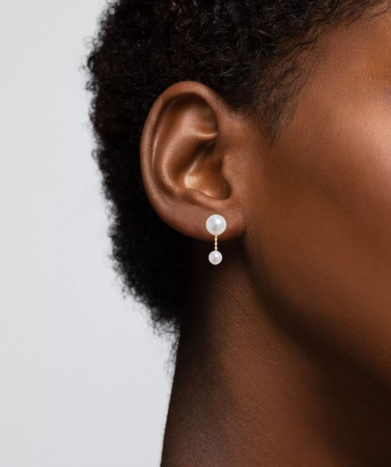 The Alkemistry Poppy Finch - 14Ct Gold, Short Pearl Duo Drop Earrings (Pair) Clearance