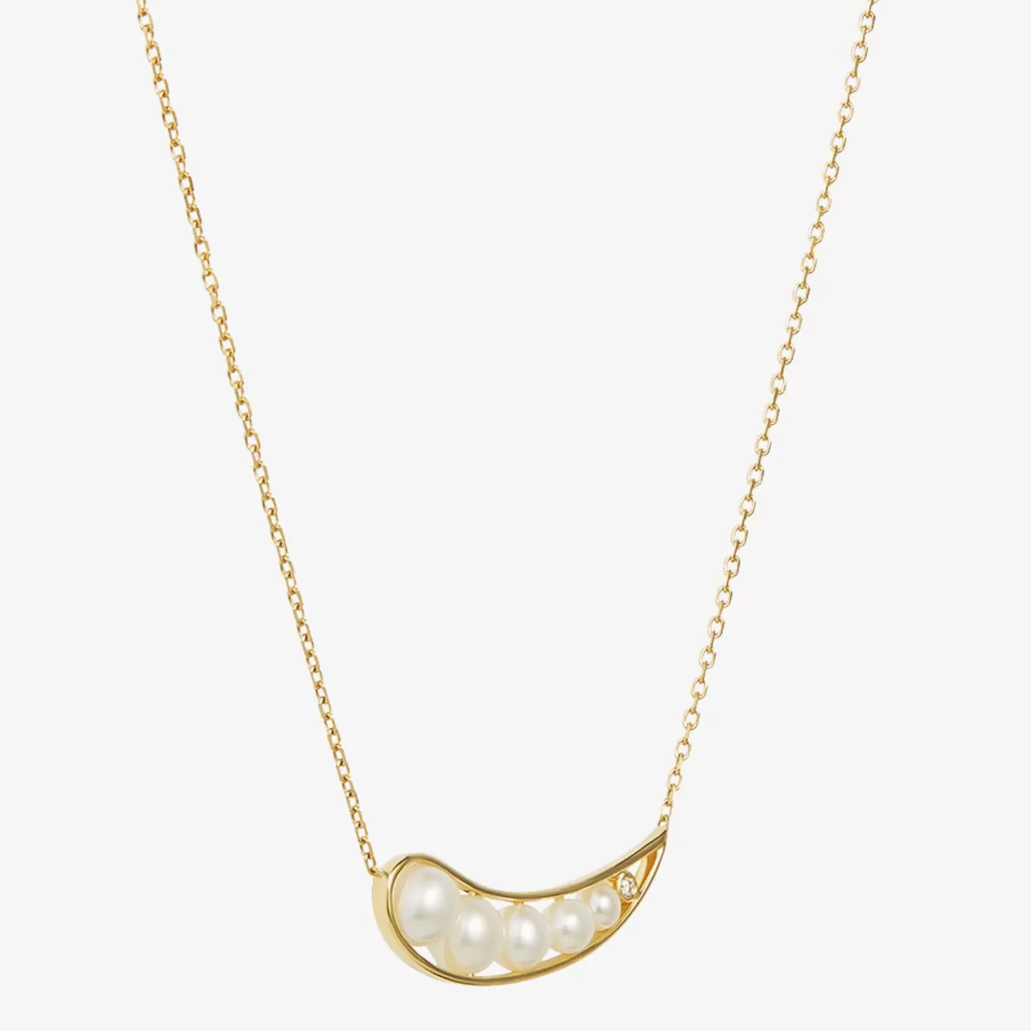 The Alkemistry Ruifier 18Ct Yellow Gold Morning Dew 5 Pearl And Diamond Droplet Necklace Cheap
