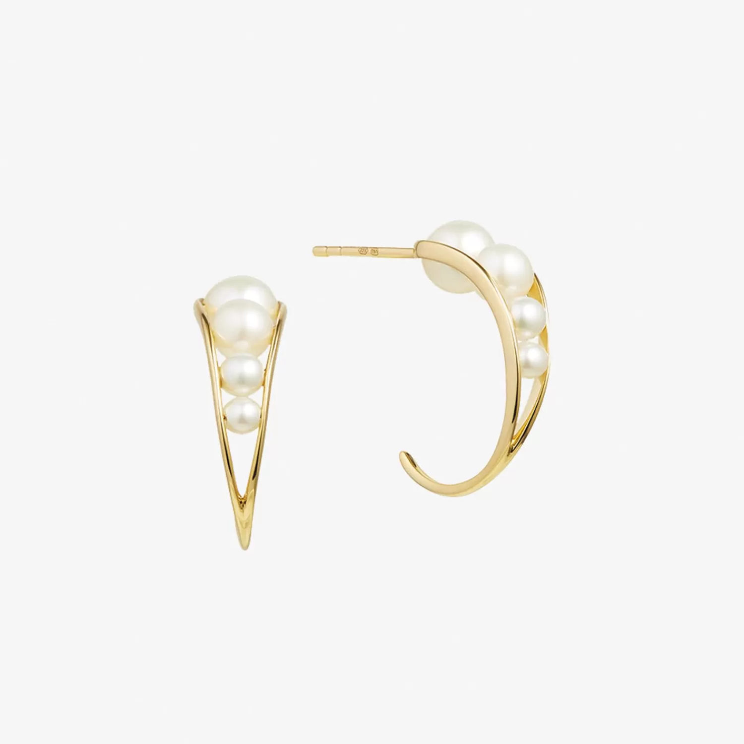 The Alkemistry Ruifier 18Ct Yellow Gold Morning Dew 8 Pearl Droplet Earrings (Pair) Sale