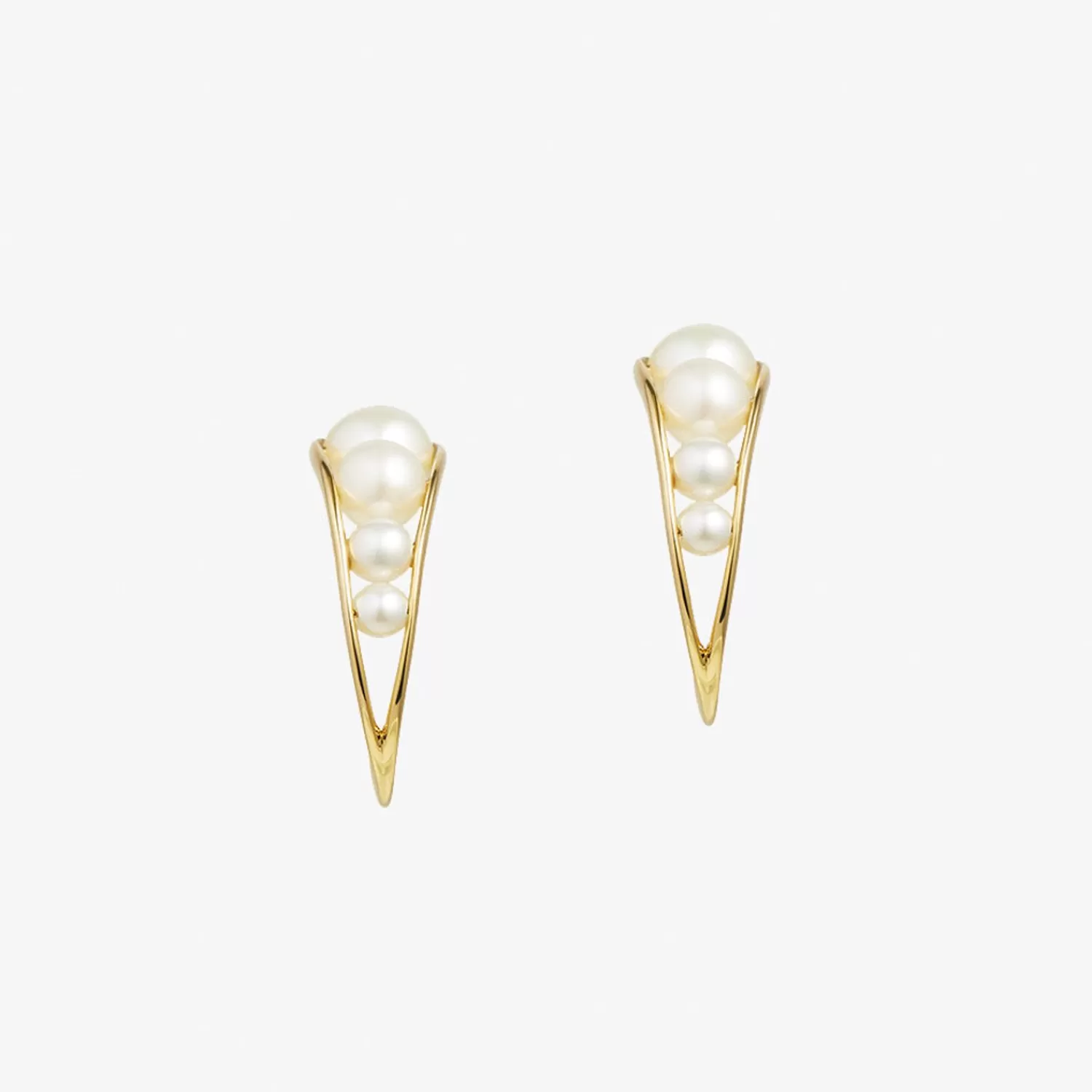 The Alkemistry Ruifier 18Ct Yellow Gold Morning Dew 8 Pearl Droplet Earrings (Pair) Sale