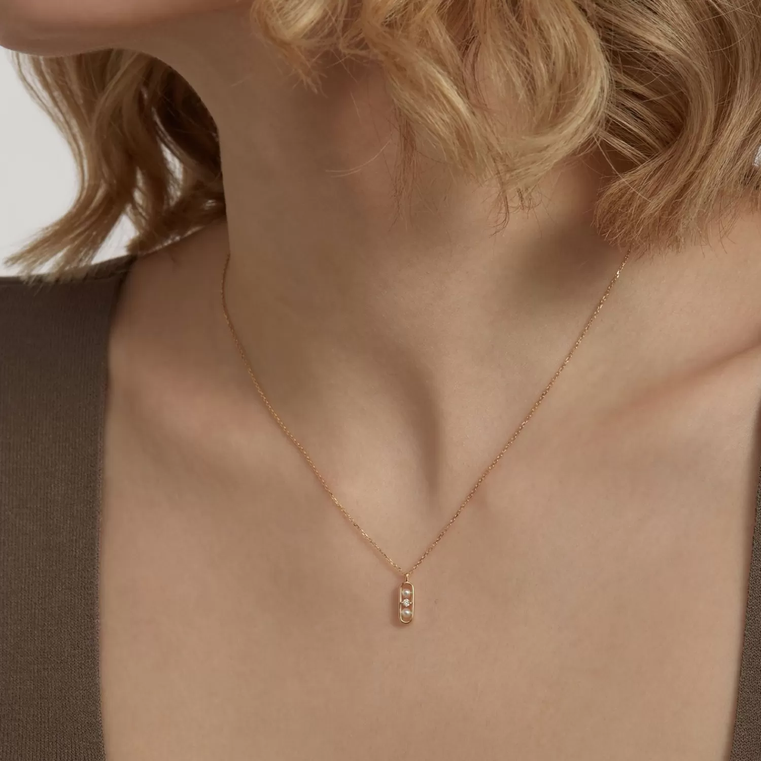 The Alkemistry Ruifier 18Ct Yellow Gold Morning Dew Pearl And Diamond Necklace New