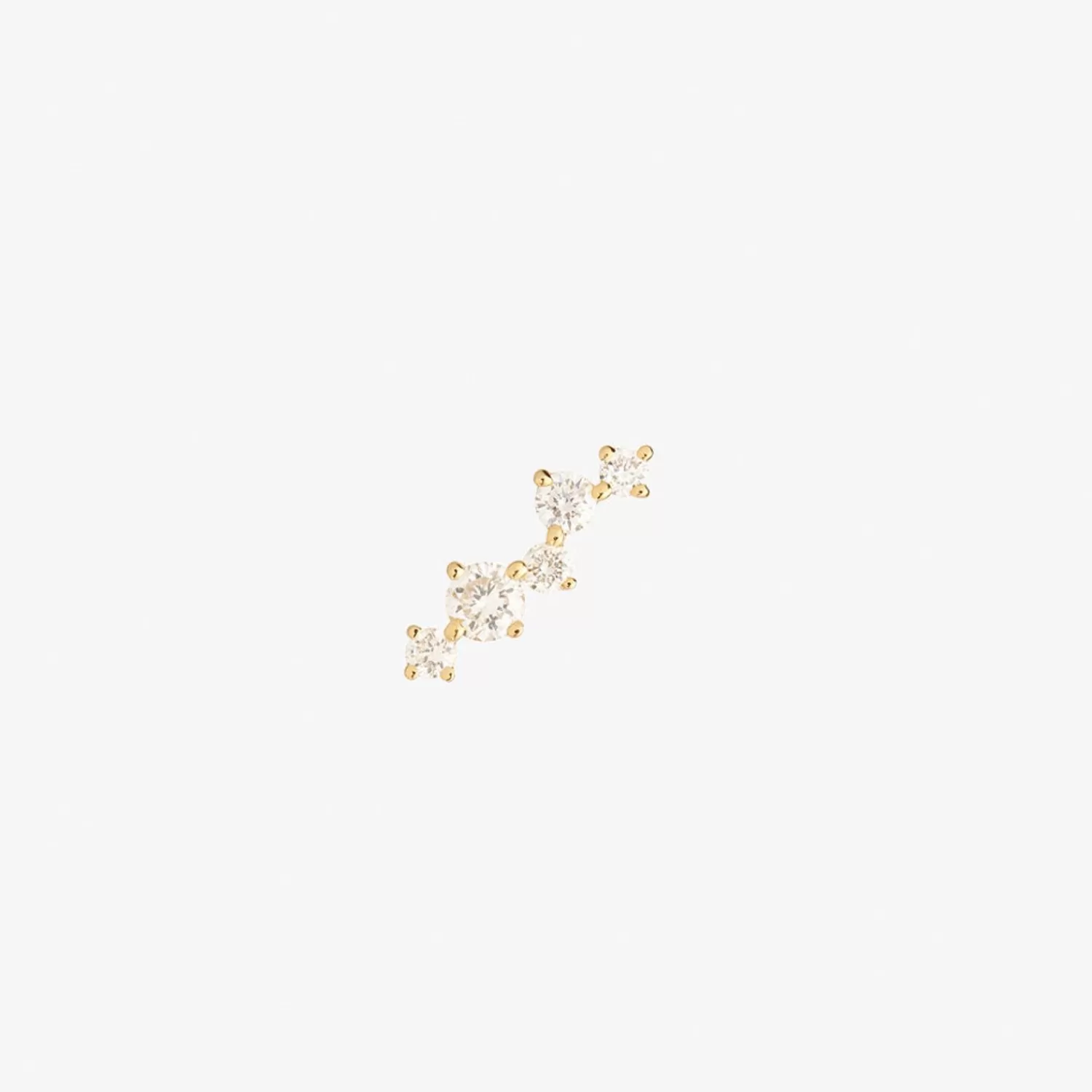 The Alkemistry Ruifier 18Ct Yellow Gold Scintilla Alpha Ray 5 Diamond Stud Earring (Single) Cheap