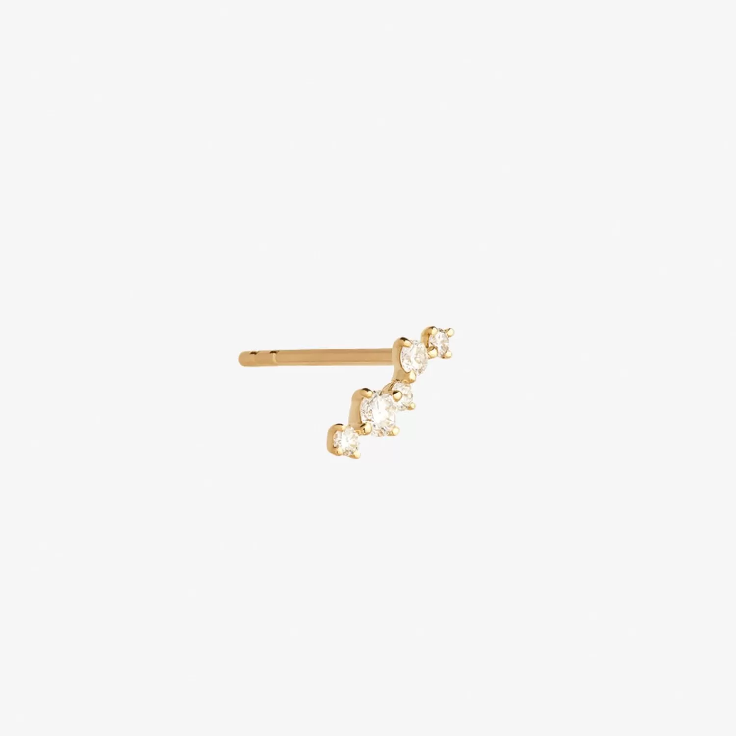 The Alkemistry Ruifier 18Ct Yellow Gold Scintilla Alpha Ray 5 Diamond Stud Earring (Single) Cheap