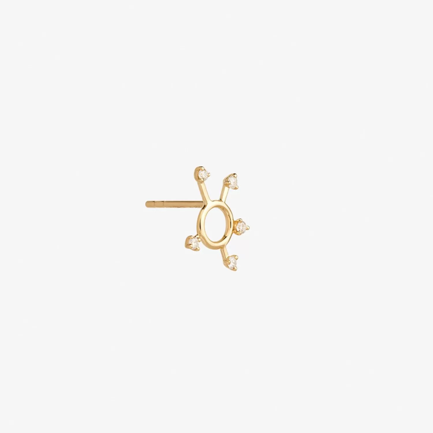 The Alkemistry Ruifier 18Ct Yellow Gold Scintilla Sigma Orb 5 Diamond Stud Earring (Single) Online