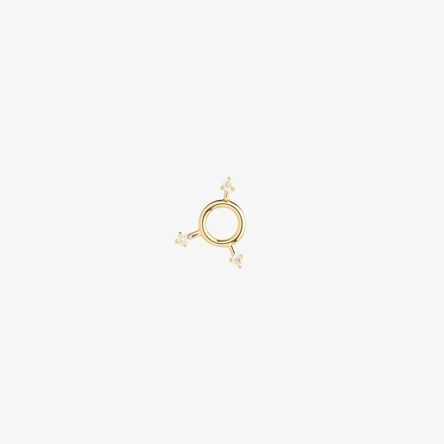 The Alkemistry Ruifier 18Ct Yellow Gold Scintilla Sol Orb 3 Diamond Stud Earring (Single) Outlet