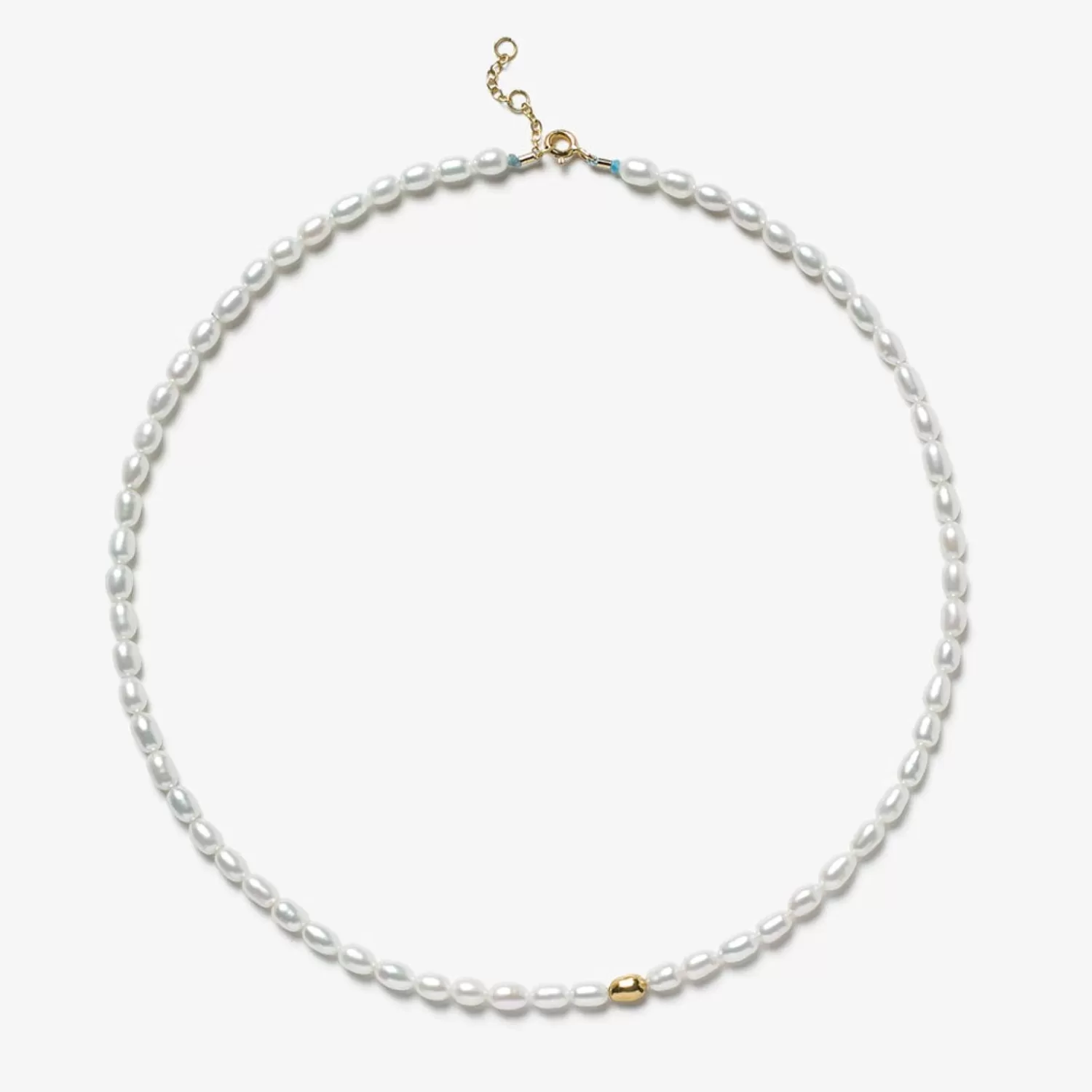 The Alkemistry Vianna - 18Ct Gold, Large White Pearl And Large Gold Bead Necklace Clearance
