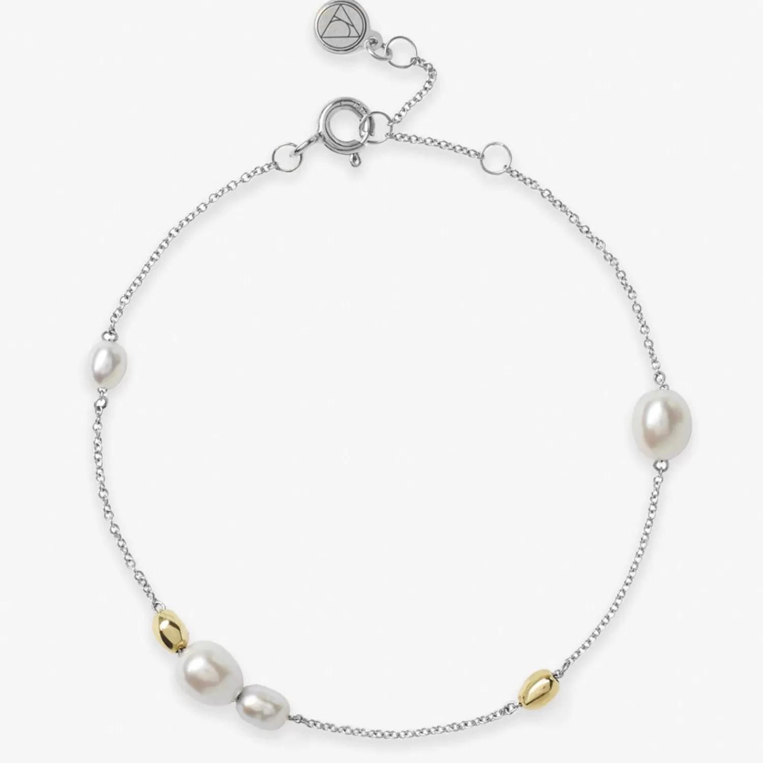 The Alkemistry Vianna - 18Ct Gold, White Pearl And Gold Bead Chain Bracelet Flash Sale