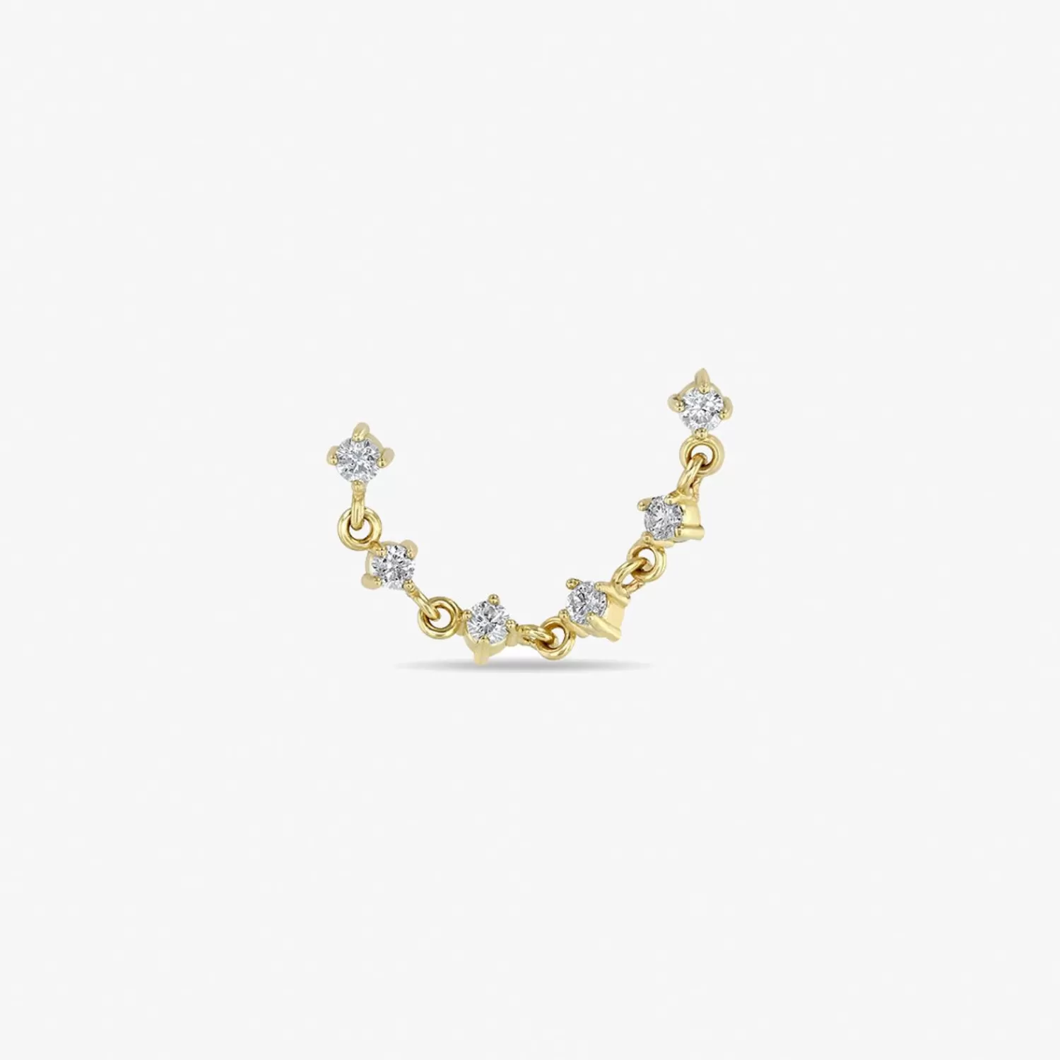 The Alkemistry Zoe Chicco 14Ct Yellow Gold And Diamond Double Stud (Single) New