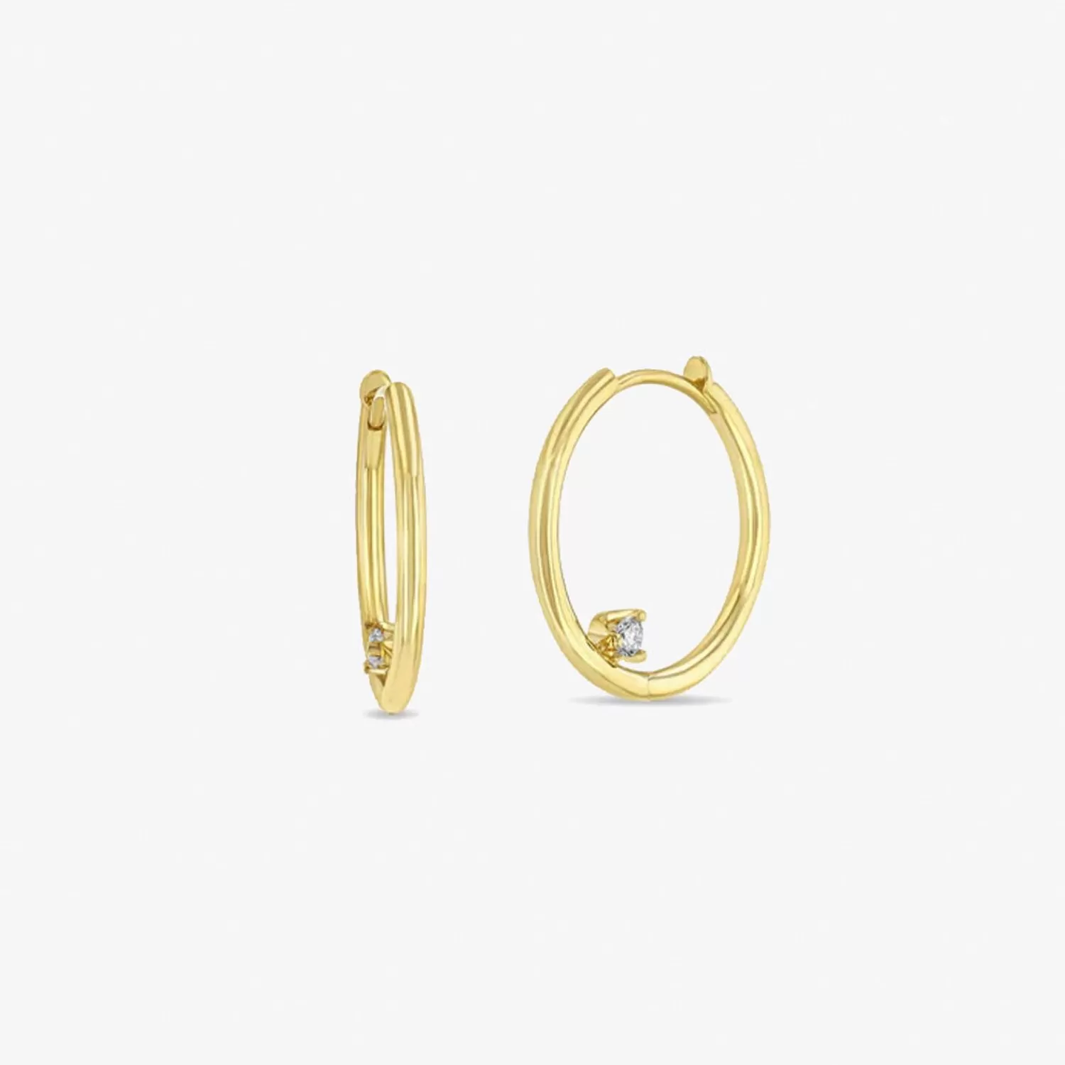 The Alkemistry Zoe Chicco 14Ct Yellow Gold And Diamond Inner Hoop Earrings(Single) Outlet