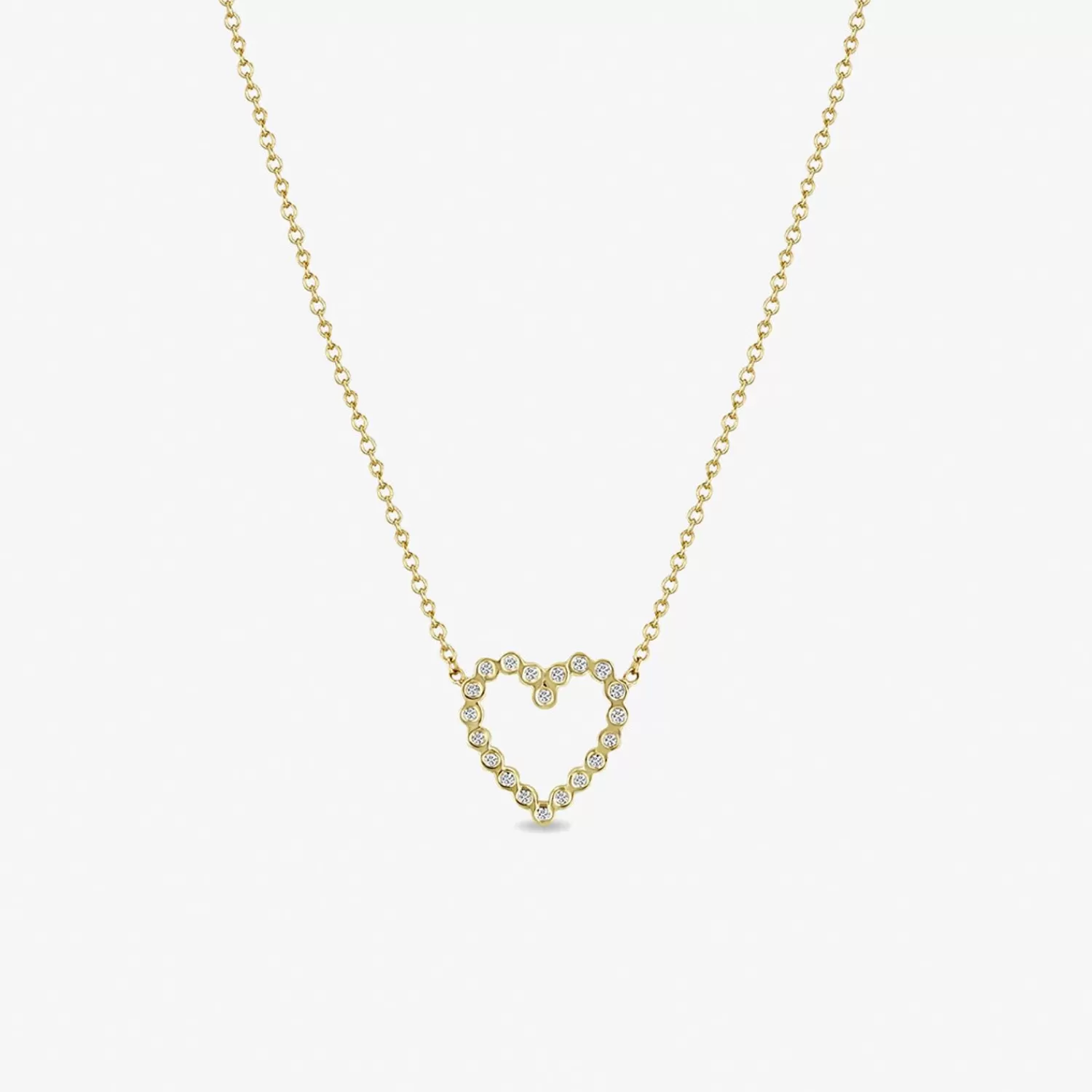 The Alkemistry Zoe Chicco 14Ct Yellow Gold And Diamond Small Heart Necklace Best Sale